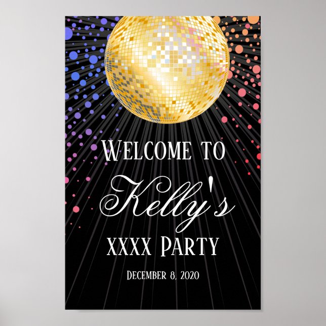 Begrüßungszeichen des Party Poster (Vorne)