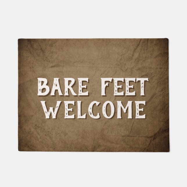 Begrüßungszeichen für Bare Feet Fußmatte (Vorderseite)