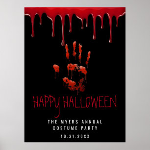 Begrüßungszeichen für Bloody Handprint Poster