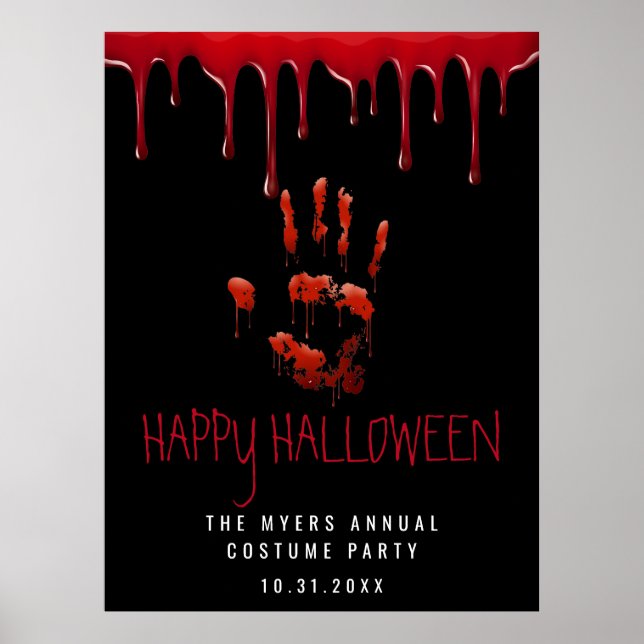 Begrüßungszeichen für Bloody Handprint Poster (Vorne)