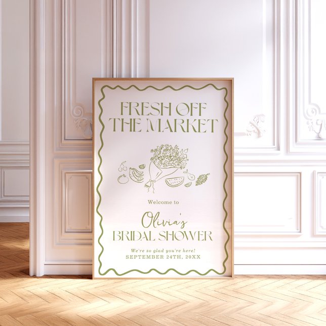 Begrüßungszeichen für das Brautparty außerhalb des Poster (Von Creator hochgeladen)