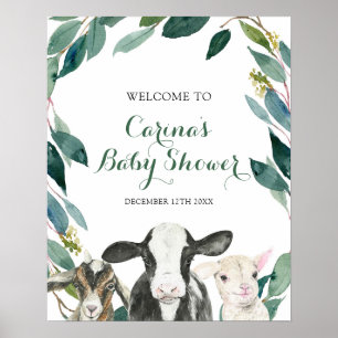 Begrüßungszeichen für die Baby-Dusche von Bauernti Poster