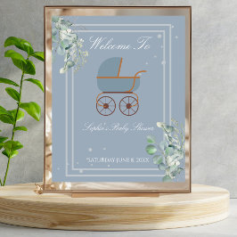 Begrüßungszeichen für die Babyträgt von Dusty Blue Poster