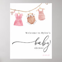 Begrüßungszeichen für die Classic Girl Baby Dusche