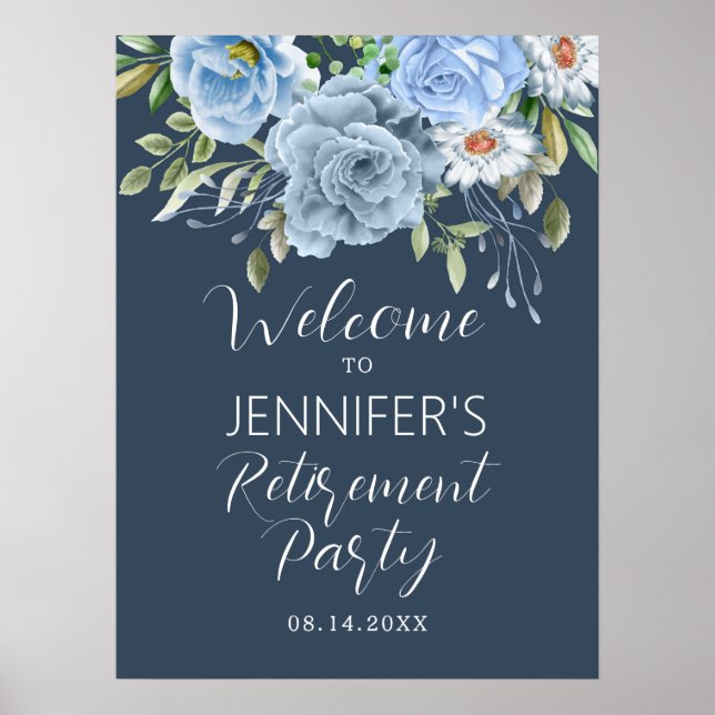 Begrüßungszeichen für Elegante Blume Party für die Poster (Vorne)