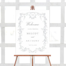 Begrüßungszeichen für graue Classic Poster