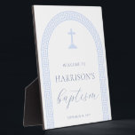Begrüßungszeichen für griechisches Schlüsselbund W Fotoplatte<br><div class="desc">Dieses Design zeichnet sich durch ein minimalistisches griechisches Schlüsseldesign mit vollständig bearbeitbarem Text aus. Für eine erweiterte Anpassung dieses Designs,  wählen Sie einfach die Schaltfläche "Anpassen" oben.</div>