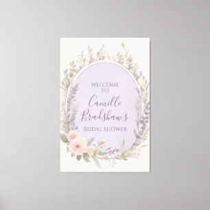 Begrüßungszeichen für Lavendel und Blush Leinwanddruck
