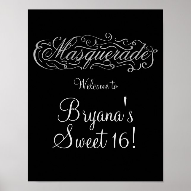 Begrüßungszeichen für MASQUERADE-Silber und jedes  Poster (Vorne)