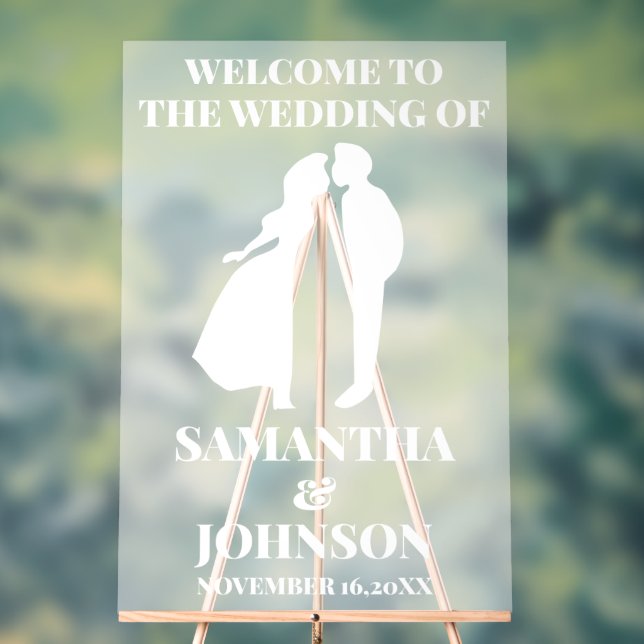 Begrüßungszeichen für mattierte Akryllische Weiße  Acrylschild (Neutral)