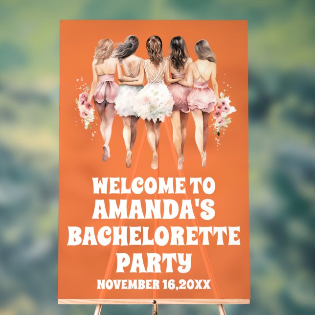 Begrüßungszeichen für mattiertes Orange-Acryl-Bach Acrylschild (Neutral)