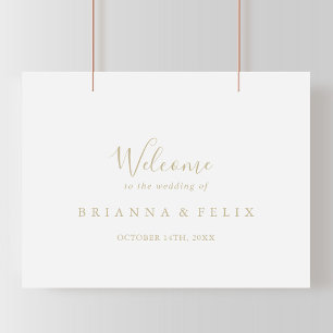 Begrüßungszeichen für Minimalistische Hochzeiten Poster