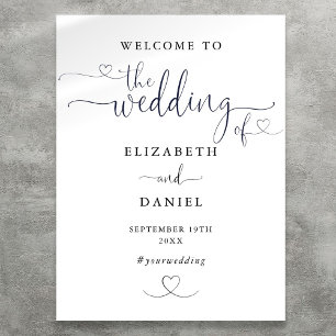 Begrüßungszeichen für Schwarz-Weiß-Herz Poster