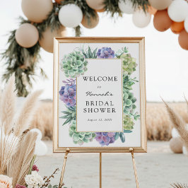 Begrüßungszeichen für sukkuläres Brautparty Poster