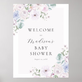 Begrüßungszeichen für Violet und Lavendel Babydusc Poster