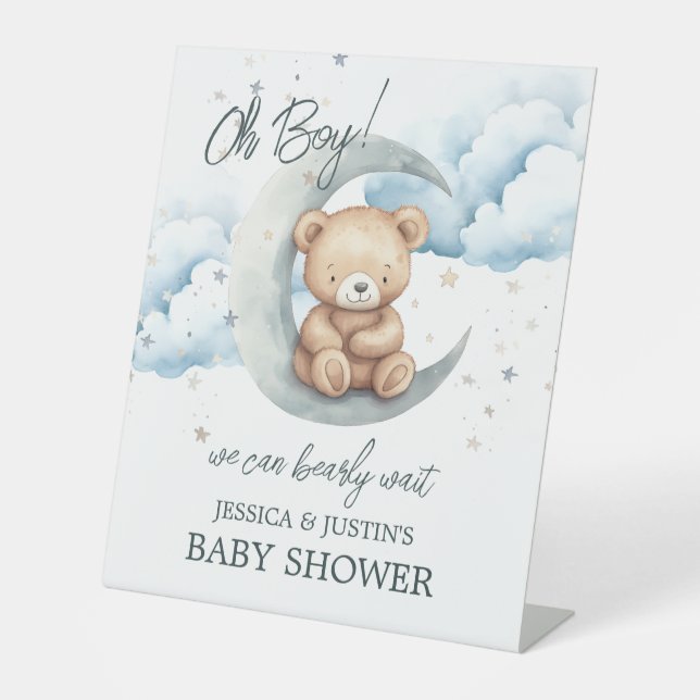 Begrüßungszeichen für Vorwartung und Star Baby Dus Sockelschild (Vorderseite)