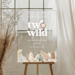 Begrüßungszeichen für zwei Wild Foto Acrylschild