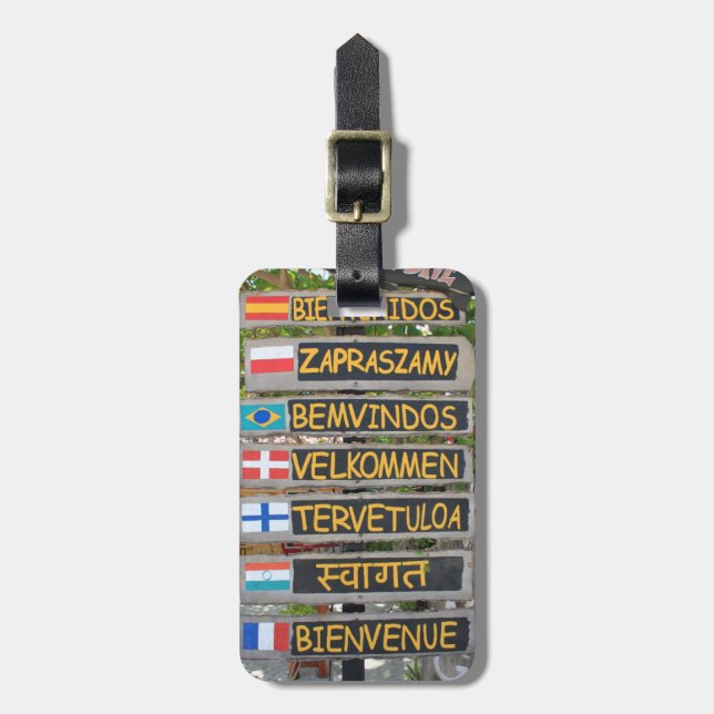 Begrüßungszeichen Gepäckanhänger (Vorderseite vertikal)