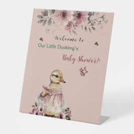 Begrüßungszeichen | Niedlich Duck Baby Shower für  Sockelschild