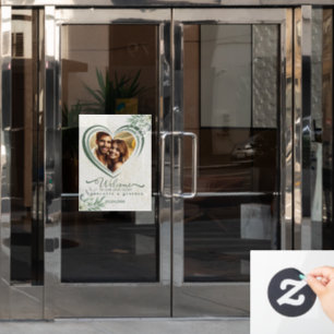 Begrüßungszeichen Unsere Liebe Personalisiertes Fo Fensteraufkleber