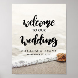 Begrüßungszeichen von Beach Waves Poster