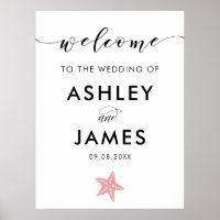 Begrüßungszeichen von Rosa Starfish