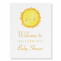Begrüßungszeichen von Sun Baby Dusche / Danke, Gel
