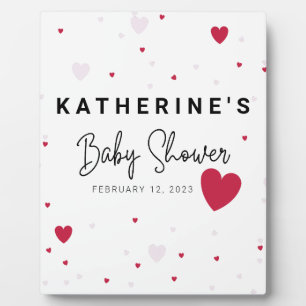 Begrüßungszeichen von Valentinins Babydusche Fotoplatte