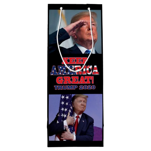 Behalt America Great Trump 2020 Geschenktüte Für Weinflaschen (Rückseite)