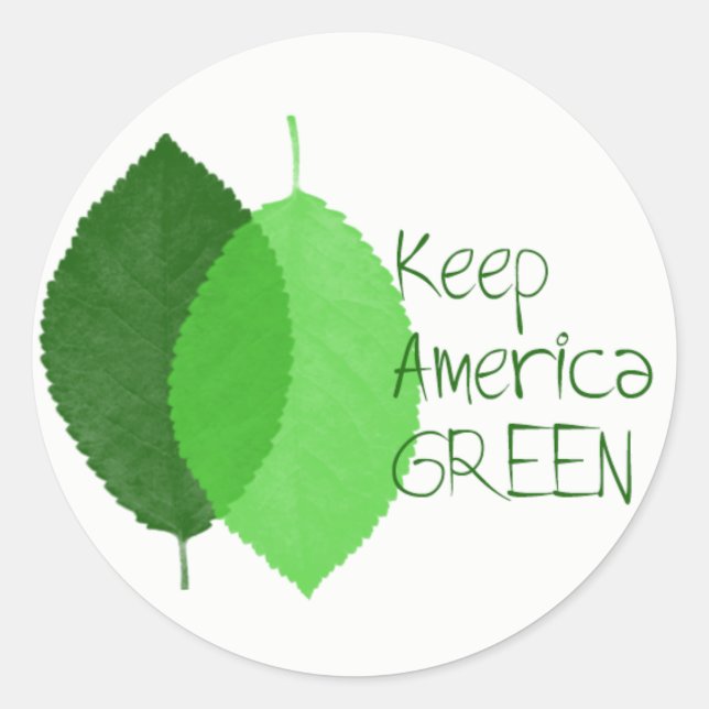 Behalt America Green Round Sticker (Vorderseite)