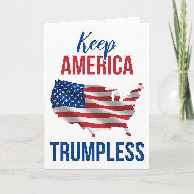 Behalt America Trumpless V Karte (Vorderseite)