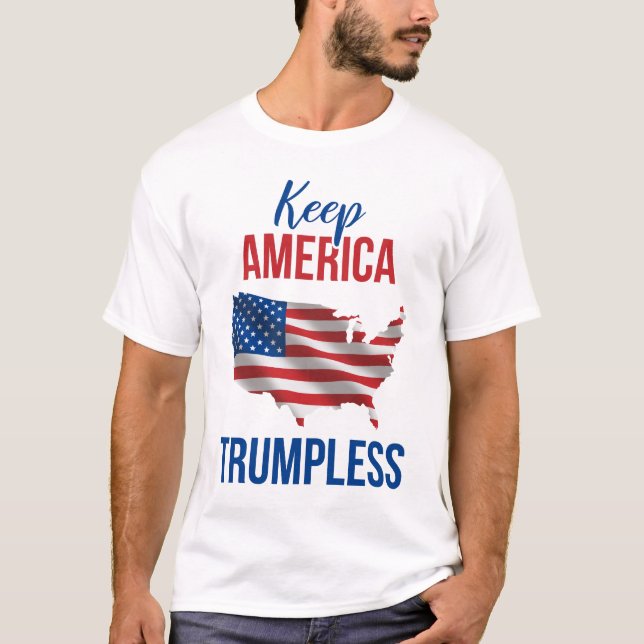 Behalt America Trumpless V T-Shirt (Vorderseite)