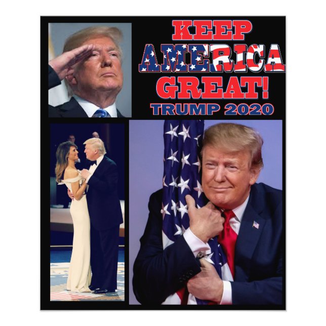 Behalt Amerika groß - Trump 2020 Fotodruck (Vorne)