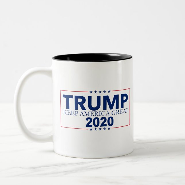 Behalt Amerika große Wahlen 2020 Donald Trump Zweifarbige Tasse (Links)