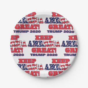 Behalt Amerika Großer Trump 2020 Pappteller