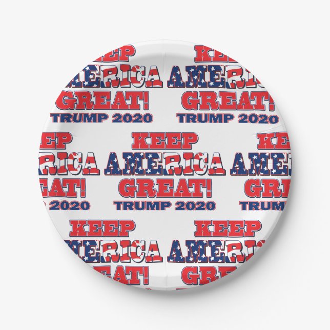 Behalt Amerika Großer Trump 2020 Pappteller (Vorderseite)