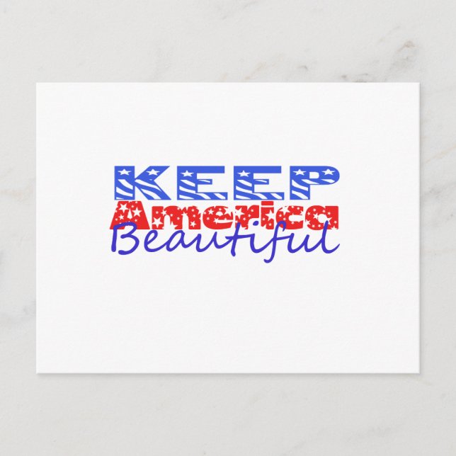 Behalt Amerika schön Postkarte (Vorderseite)