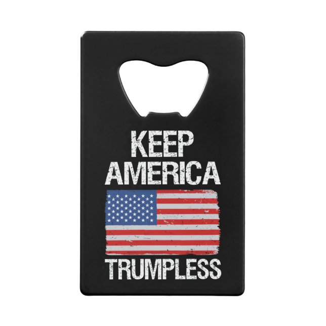 Behalt Amerika: Trumpless III Geldbeutel Flaschenöffner (Vorderseite)