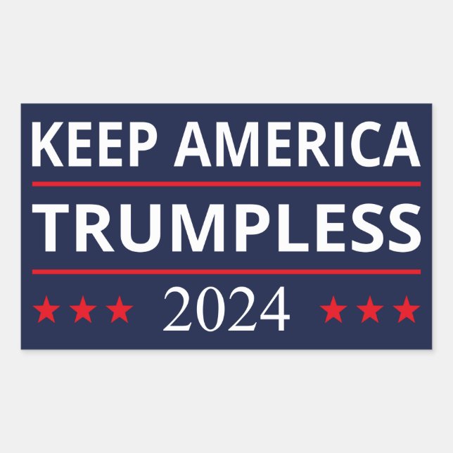 Behalt Amerika: Trumpless VII Rechteckiger Aufkleber (Vorderseite)