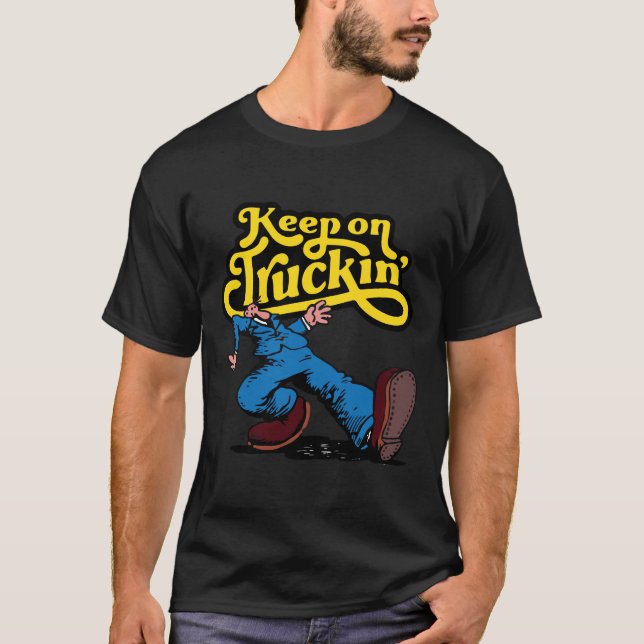 Behalt auf dem Aufkleber von Truckin T-Shirt (Vorderseite)