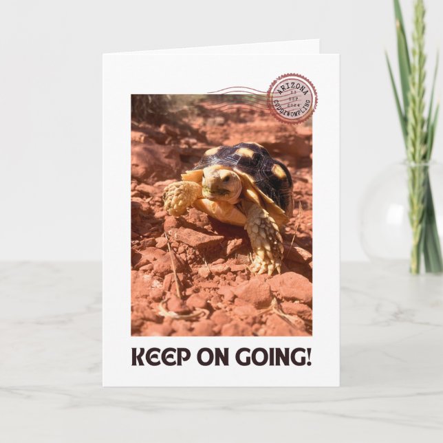 Behalt auf dem Weg zur Inspiration-Verkleidung der Dankeskarte (Vorderseite)
