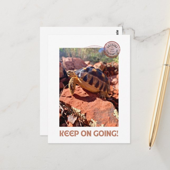 Behalt auf dem Weg zur Inspirationscoddiwoming-Tor Postkarte (Vorderseite/Rückseite Beispiel)
