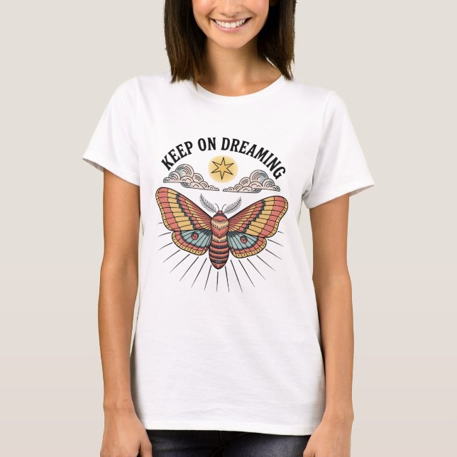 Behalt auf Dreaming Moth Celestial T-Shirt (Vorderseite)