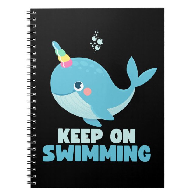 Behalt auf Kawaii Whale Notizblock (Vorderseite)