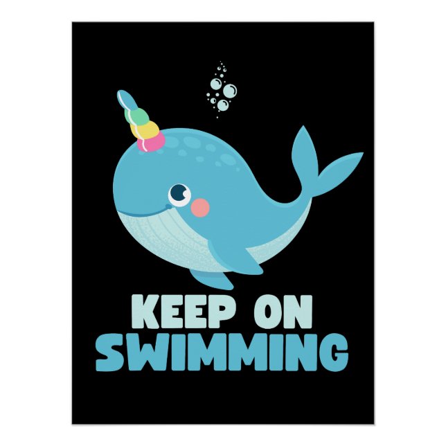 Behalt auf Kawaii Whale Poster (Vorderseite)