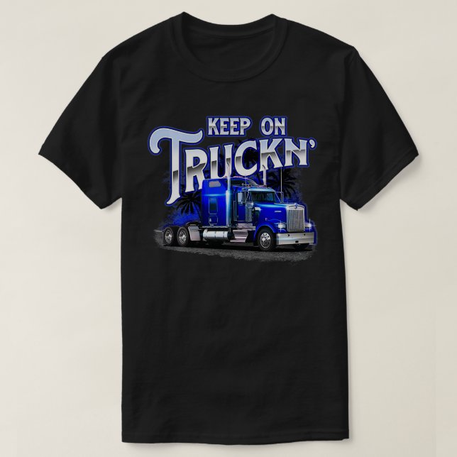 Behalt auf LKW-Sattelschlepper T-Shirt (Design vorne)