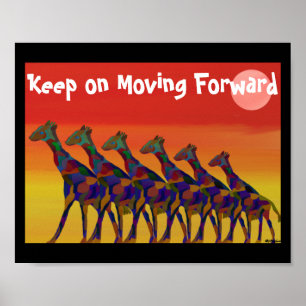 Behalt auf Moving Forward Motivation Poster