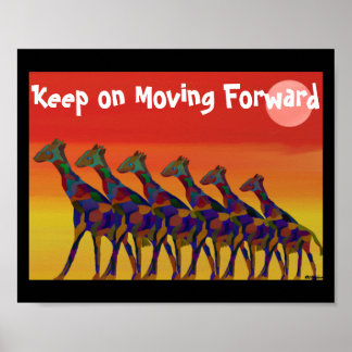 Behalt auf Moving Forward Motivation Poster