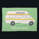 BEHALT AUF ROLLIN Retro Campervan Motorhome RV Gre Geschirrtuch<br><div class="desc">Dekorieren Sie Ihre Küche mit diesem coolen Handtuch. Macht ein tolles Haus-Erwärmung oder Jubiläum Geschenk! Sie können ihn anpassen und auch Text hinzufügen. Karo in meinem Shop für viel mehr Farben und Muster und passende Küchenartikel!</div>