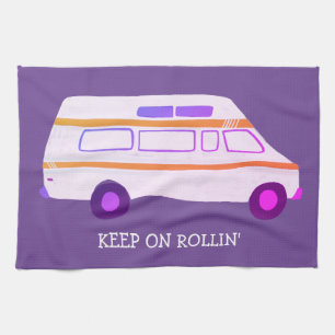 BEHALT AUF ROLLIN Retro Campervan Motorhome RV Lil Geschirrtuch